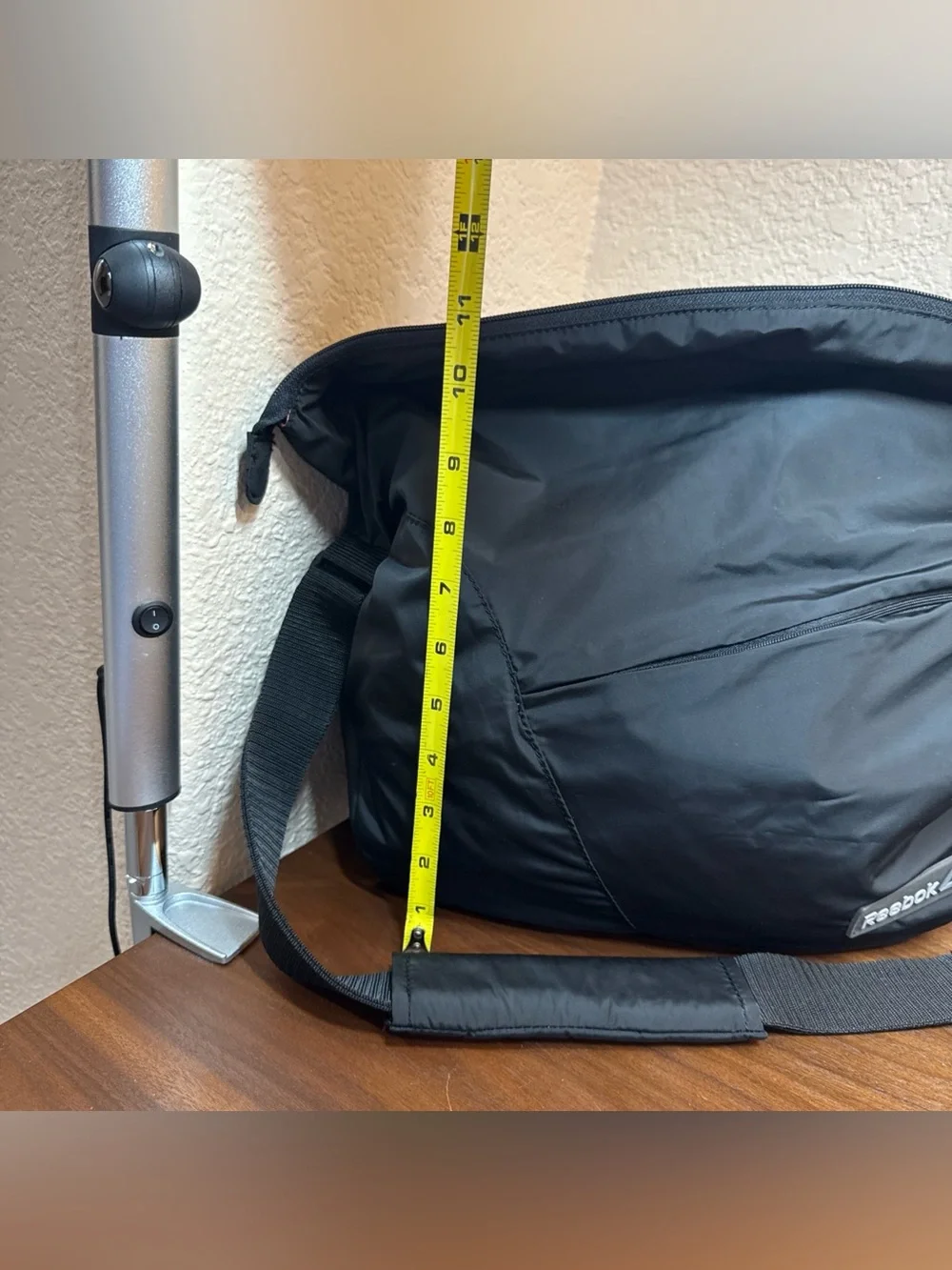 Reebok Classic Foundation Grip Nylon Black Sports Shoulder Bag Gym Lightweight